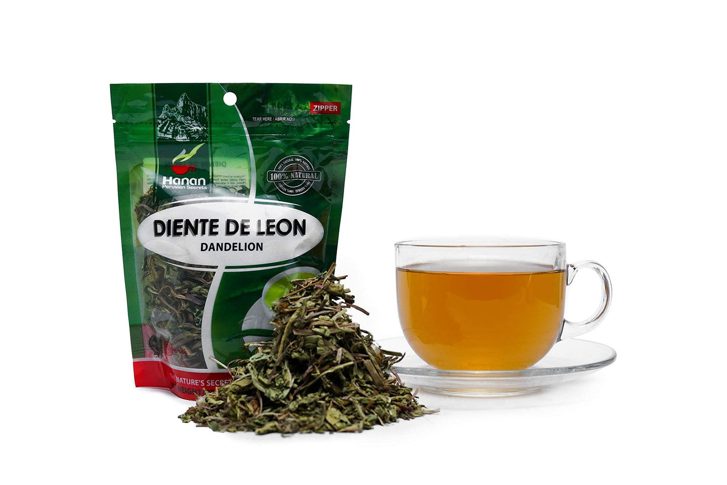 Hanan Peruvian Secrets Diente De Leon Herbal Tea | 100% Natural Dandelion Leaves | 1.06Oz / 30G | Naturally Supports Healthy Dig