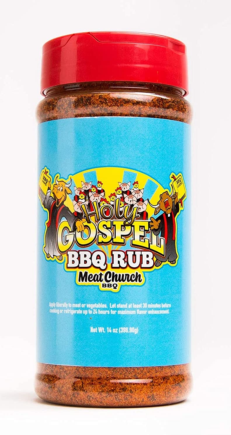 Meat Church BBQ Rub Combo: Holy Cow (12 oz) and Holy Gospel (14 oz) BBQ Rub and Seasoning for Meat and Vegetables, Gluten Free,