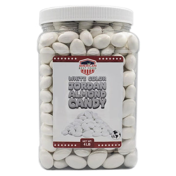 American Best Food Pastel Color Jordan Almonds In Jar, Kosher (4 Pound, White)