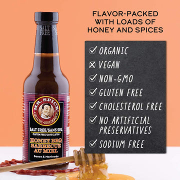 Mr. Spice Organic - Salt Free Sauce (Honey Bbq, Single)