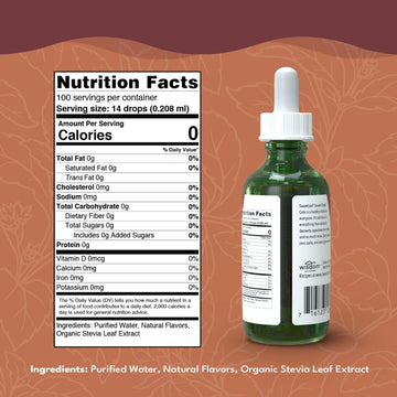 Sweetleaf Stevia Sweet Drops Cola - Liquid Stevia Drops Sweetener, Zero Calorie, Non-Gmo Flavored Stevia Liquid Sugar Substitute
