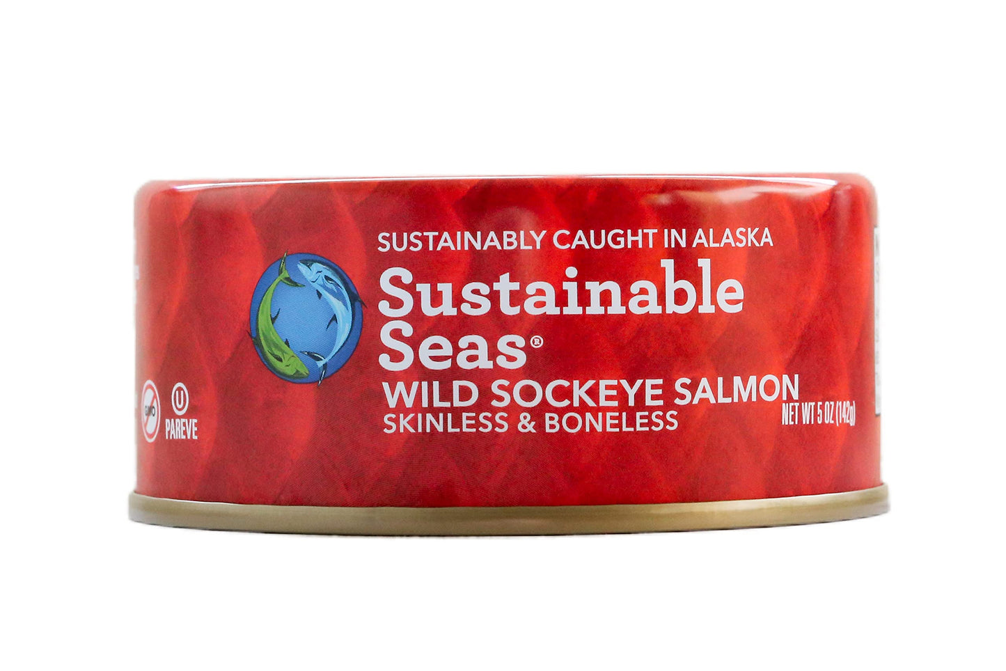 Sustainable Seas Wild Sockeye Salmon, Skinless & Boneless, 5 Oz (Pack Of 12)