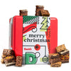 Davids Cookies Assorted Brownies in Merry Christmas Tin | Delicious Fresh Baked Gourmet Chocolate Fudge Slices Comes in Mery Ch