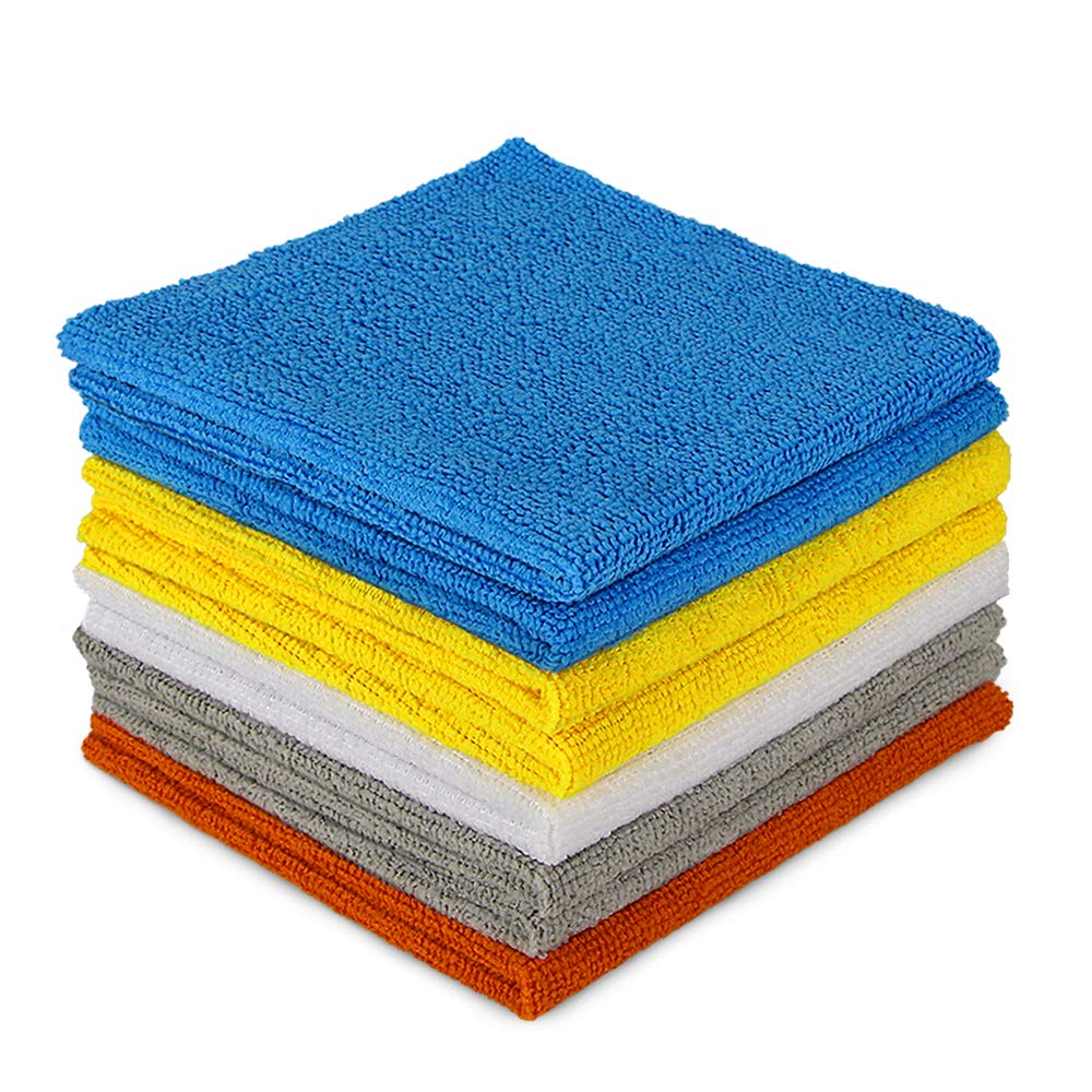 Aidea Microfiber Cleaning Cloths-8Pk, Cleaning Cloth Drying Towel, All-Purpose Softer Highly Absorbent, Lint Free, Streak Free W