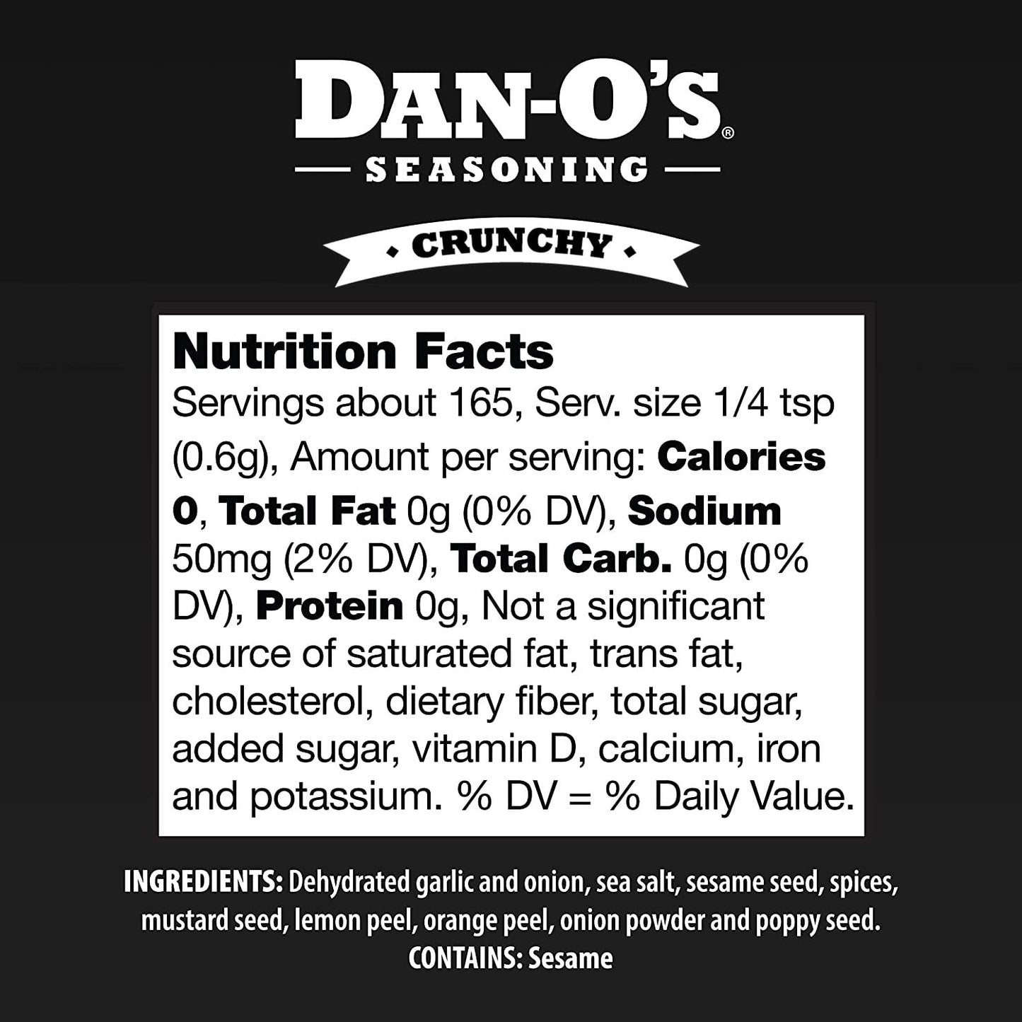Dan-Os Seasoning 2 Bottle Combo - Original & Crunchy - 3.5 oz Each