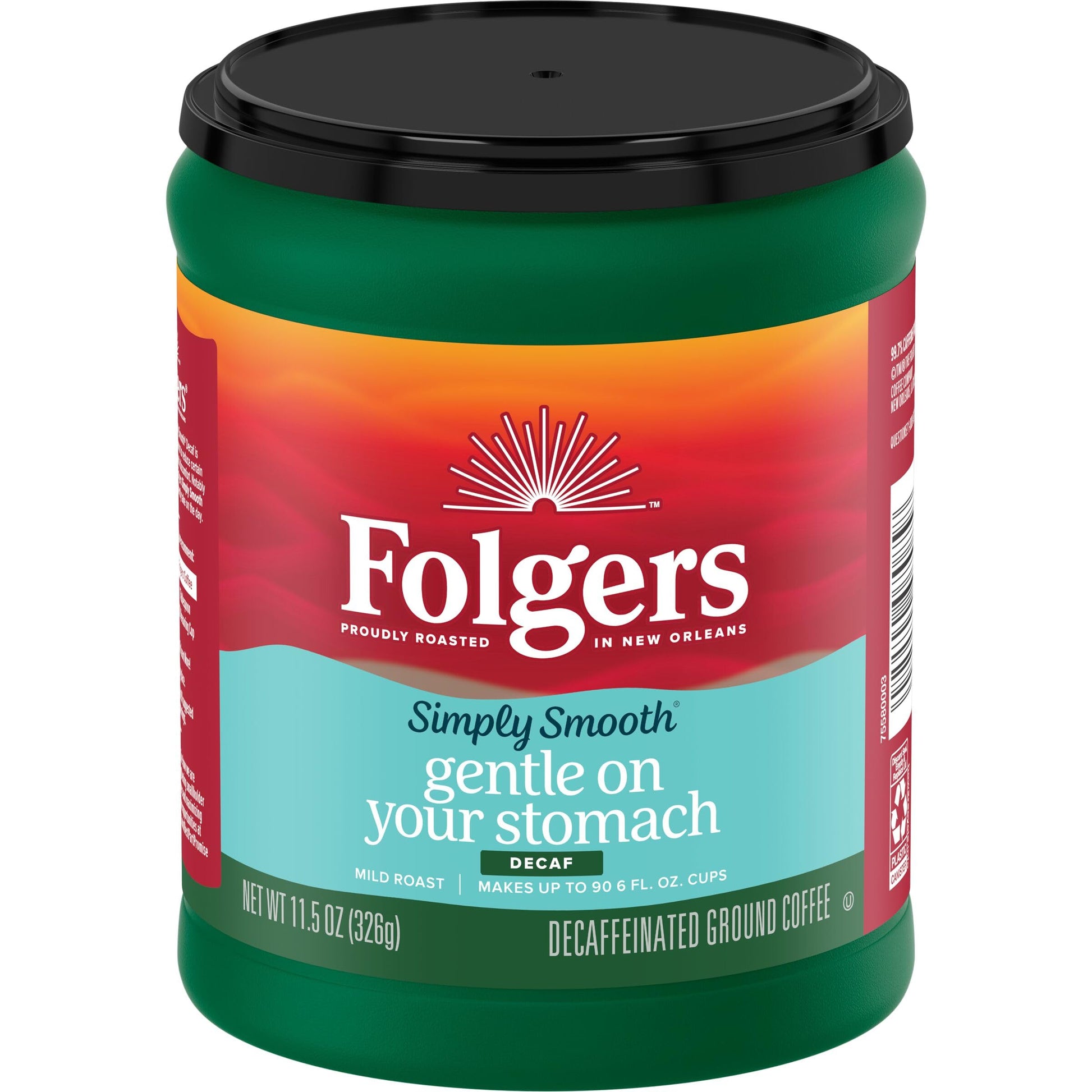 Folgers Simply Smooth Decaf Coffee, 11.5 Ounce