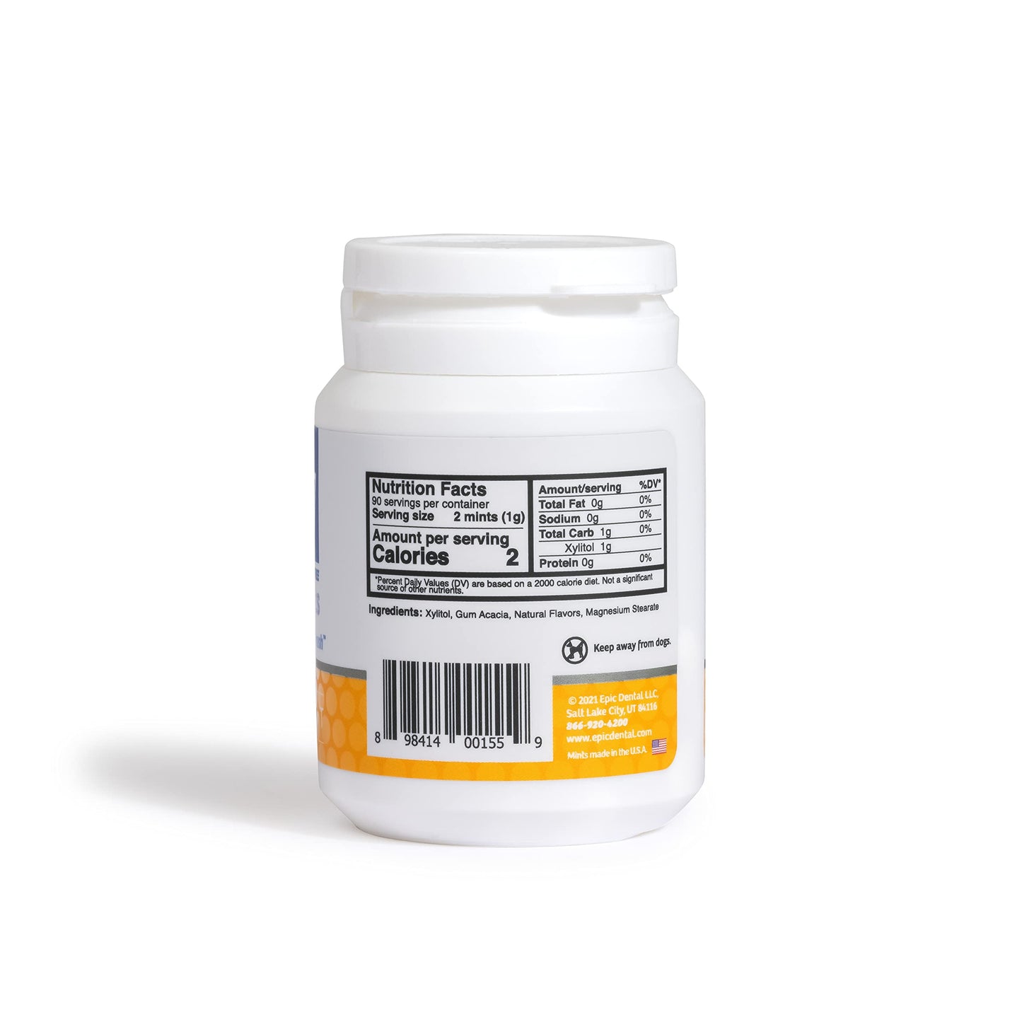 Epic Mints - Aspartame Free 100% Xylitol Mints - Sugar Free Mints Fresh Fruit Flavored, 180 Pieces (Pack Of 2)