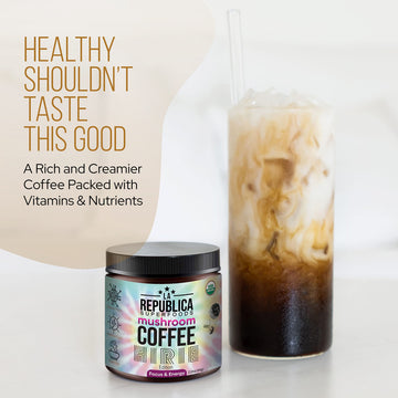 Lrla Superfoods Organic Mushroom Coffee (Hirie Special Edition) 35 Servings With 7 Superfood Shrooms, 100% Fair Trade Rich Mediu