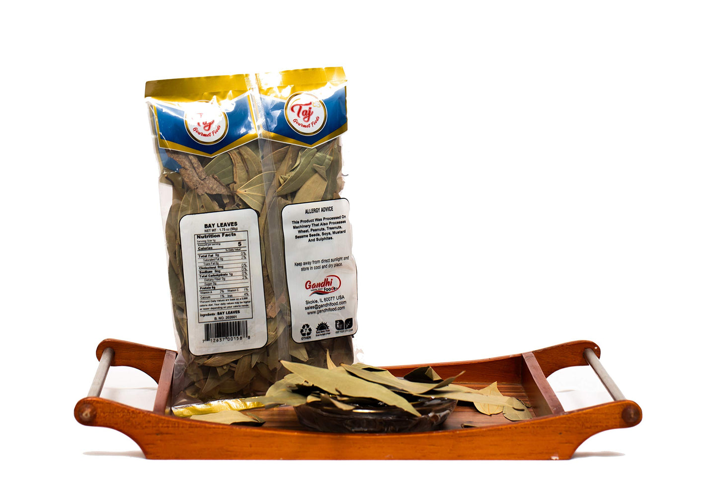 Taj Bay Leaves, Large Whole Bay Leaf (Tej Patta), 1.75Oz (50G)