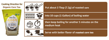 Mccabe Organic Roasted Corn Tea | Usda & Ccof Certified | Non-Gmo Whole White Corn | Roasted & Packed In Usa | 1.5 Lbs (24 Oz) P