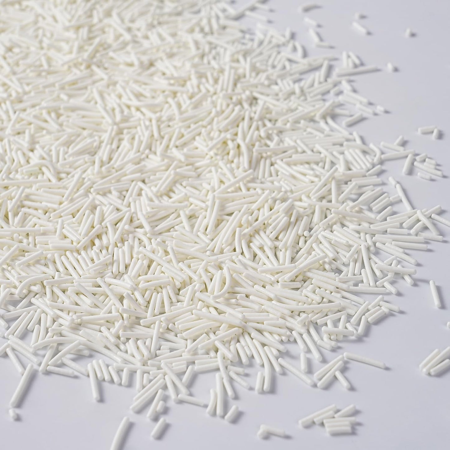 Edible White Sprinkles White Jimmies Sprinkles Jimmies For Cake Decorating Cupcakes Cake Toppers Macarons Cookies And Ice Cream Toppers(120G/4.23Oz)