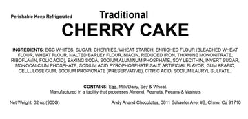 Andy Anand Luxurious Cherry Cake 9'' | 2.9 Lbs Gourmet Gift, Fresh & Natural Ingredients, Handcrafted, No Preservatives - Perfec