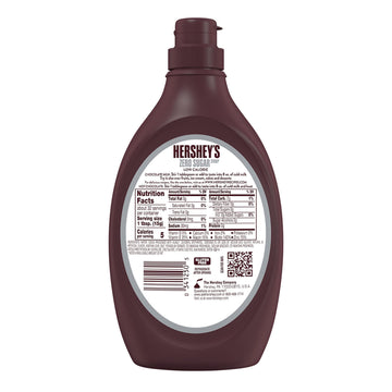 Hershey'S Zero Sugar Chocolate Syrup Bottle, 17.5 Oz