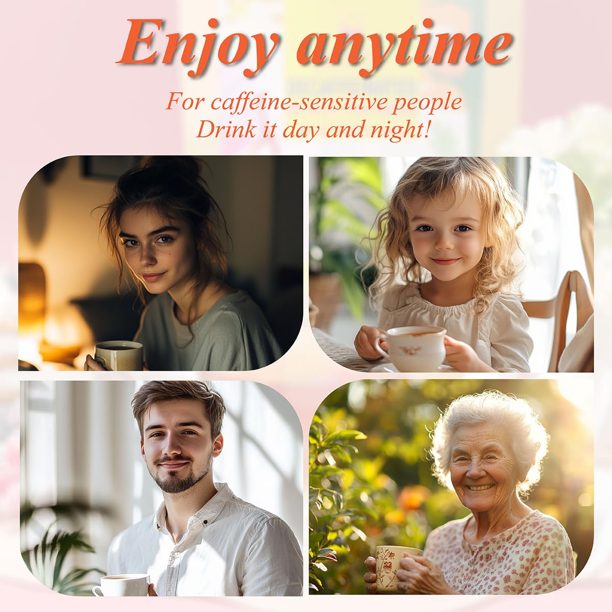 Wt Weetee Decaf Black Tea Bags, 100 Count Co2-Decaffeinated Black Tea, Smooth & Mild Taste | Drink All Day | Resealable Kraft Ba