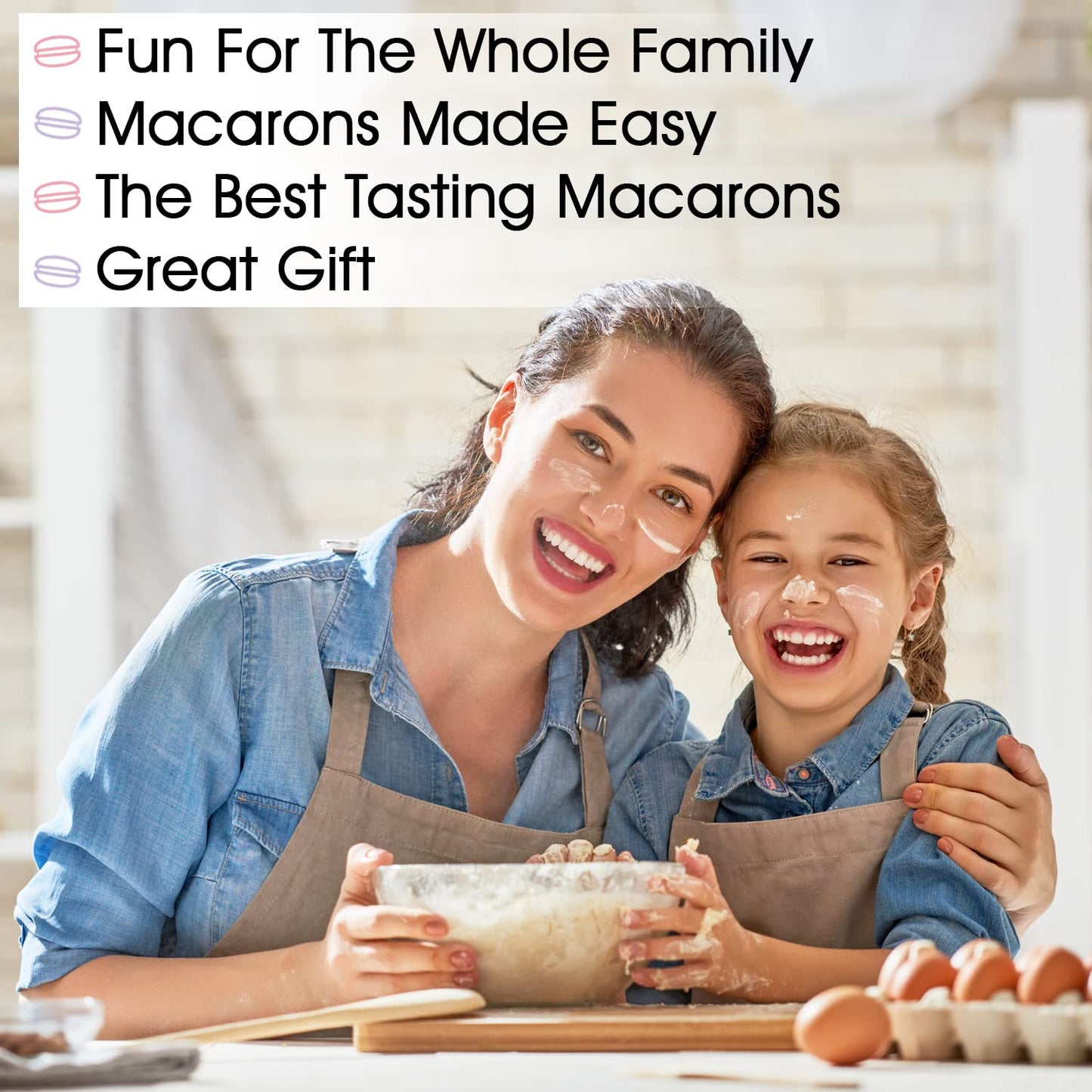 W4W Macalicious Macaron Baking Mix Kit, Includes Dry Ingredients & Tools, 17 Ounce