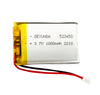 Fithood 523450 37V Battery Rechargeable Li-Po Battery With Jst Connector For Household Appliances