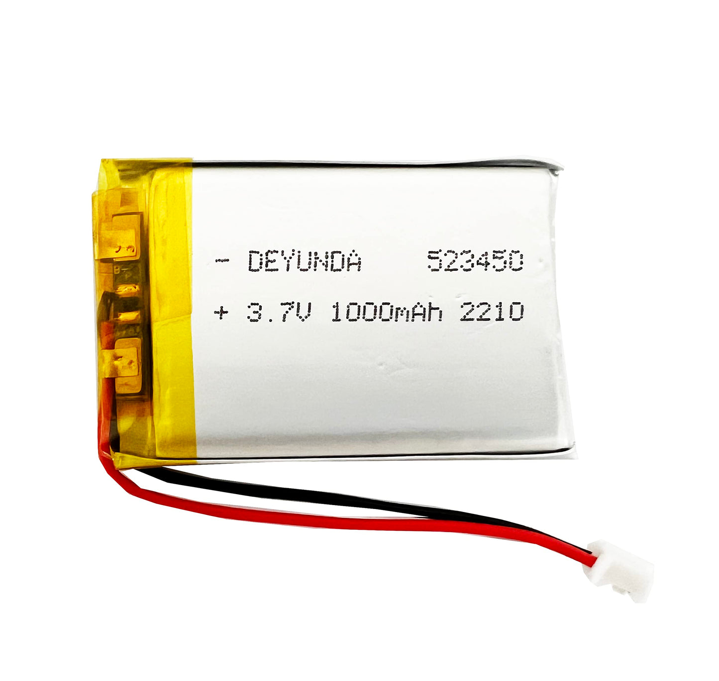 Fithood 523450 37V Battery Rechargeable Li-Po Battery With Jst Connector For Household Appliances