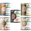 MOUNTAIN ESSENTIALS Canned Meat Sampler Pack - 5 Fully Cooked Cans of Chicken, Turkey, Pork, Beef & Ground Beef - 28 Oz Total
