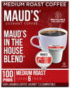 Maud'S Medium Roast Coffee Pods, 100 Ct | In The House Blend | 100% Arabica Medium Roast Coffee | Solar Energy Produced Recyclab