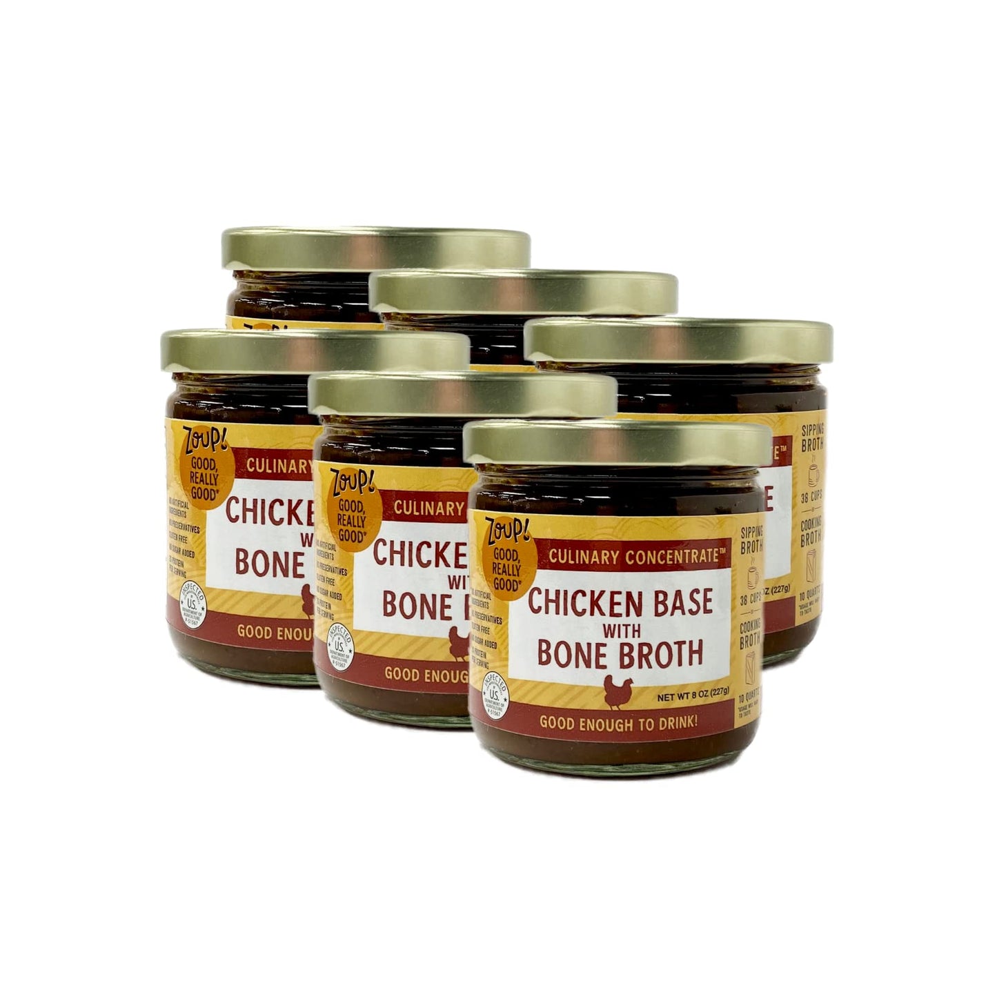 Zoup! Good, Really Good Chicken Bone Broth Culinary Concentrate - Keto-Friendly, Gluten Free, Sugar Free, Non-Gmo - Great For St