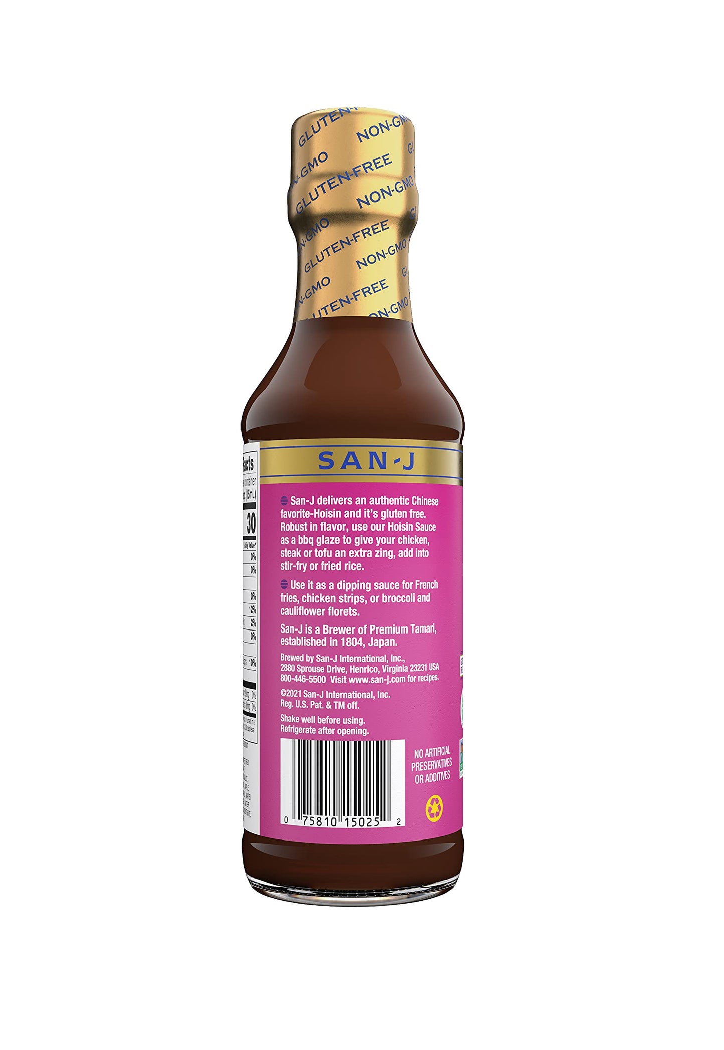 San-J Hoisin Sauce Gluten Free - Gluten Free Hoisin Sauce, Hoisin Sauce Chinese, Dipping Glazing & Cooking, Non-Gmo, Kosher - 10 Fl Oz (6 Pack)