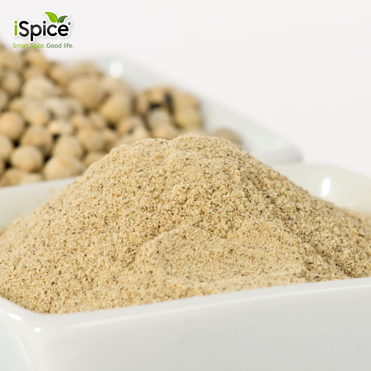 Ispice Ground White Peppers Spices And Seasonings For Cooking, 5.6 Ounce White Peppercorns Seasoning, Fine Ground And Gluten Fre