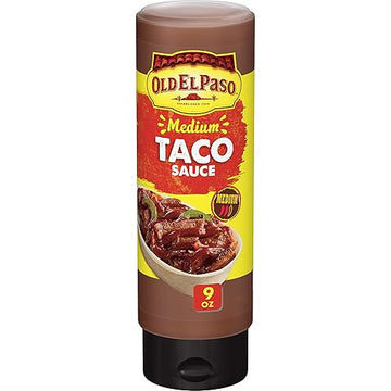 Old El Paso Taco Sauce, Medium, Squeeze Bottle, 9 Oz.