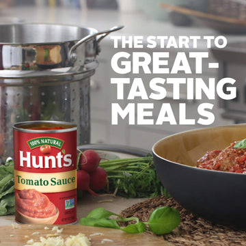 Hunts 100% Natural Tomato Sauce, Canned Tomato Sauce, 15 Oz.