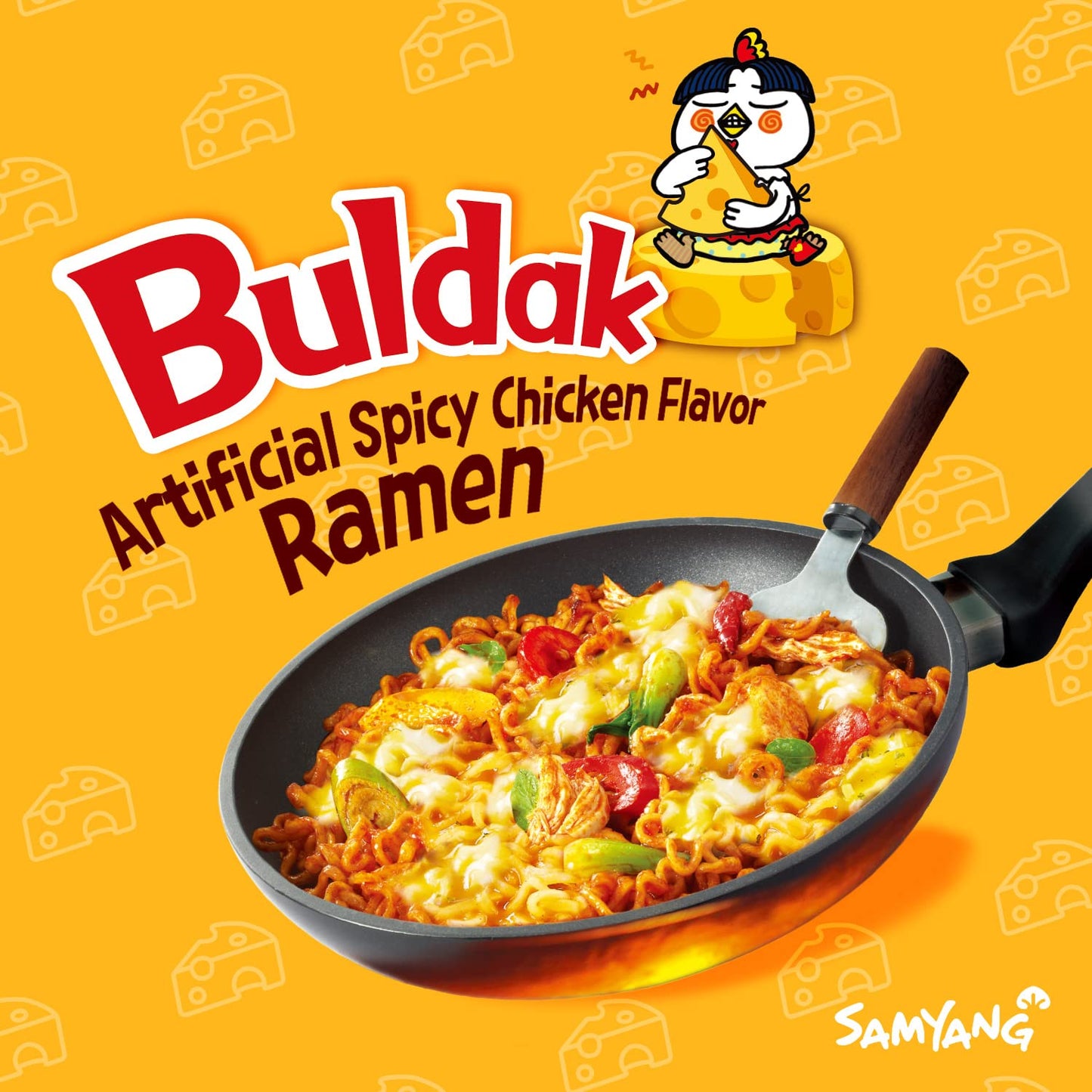 Samyang Buldak Carbo Korean Hot Spicy Chicken Stir Fried Ramyun 4.58 oz (Pack of 40)