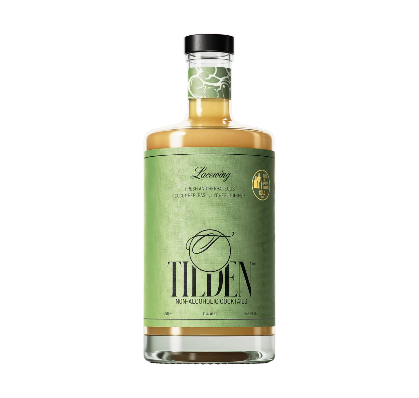 Tilden Mixed Flavors Lacewing Multi Award Winning Non-Beverage-Style Mixed Flavor Vegan And No Sugar Added Cucumber Basil Lychee And Juniper 750Ml