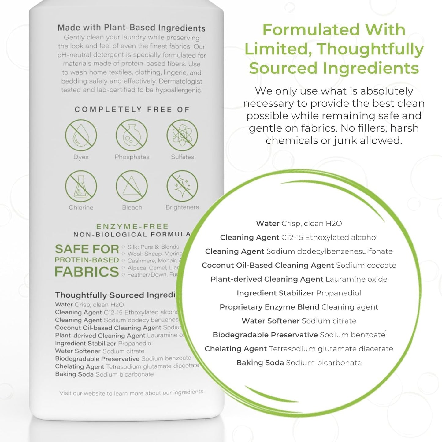 Heritage Park Silk & Wool All-Natural Lavender Mist Scent, Ph-Neutral Laundry Detergent - Enzyme-Free, Concentrated Up To 128 Lo