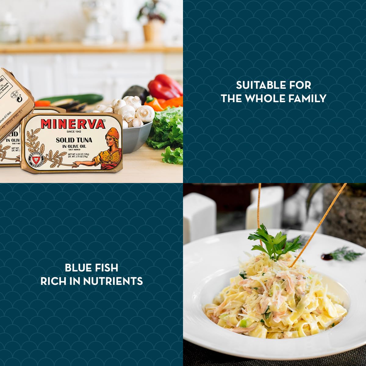 Finsa Minerva Hand Cut Tuna Fillets in Olive Oil - Premium Solid Tuna, Kosher, Halal, Dolphin-Safe, 4.25 oz (Pack of 5)