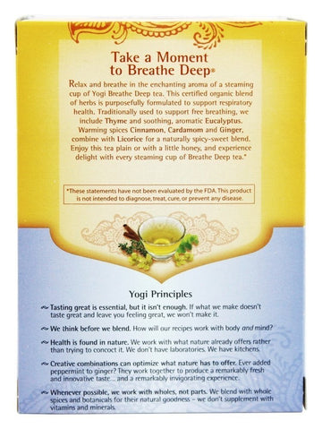 Yogi Tea Breathe Deep Herbal Tea 1.12 Ounces