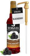 Syruvia Blackberry Syrup - Blackberry Syrup Flavor, 25.4 fl oz - Perfect for Cocktails, ice Tea, Desserts, Italian Sodas, Ice an