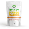 Japanese Sticky Mango Sweet Matcha Powder - Sweetened Green Tea Powder - Barista Cafe Style Blend for Latte - 1lb Pouch - 16oz -