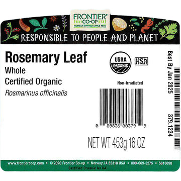 Frontier Co-Op Organic Whole Rosemary Leaf 1Lb