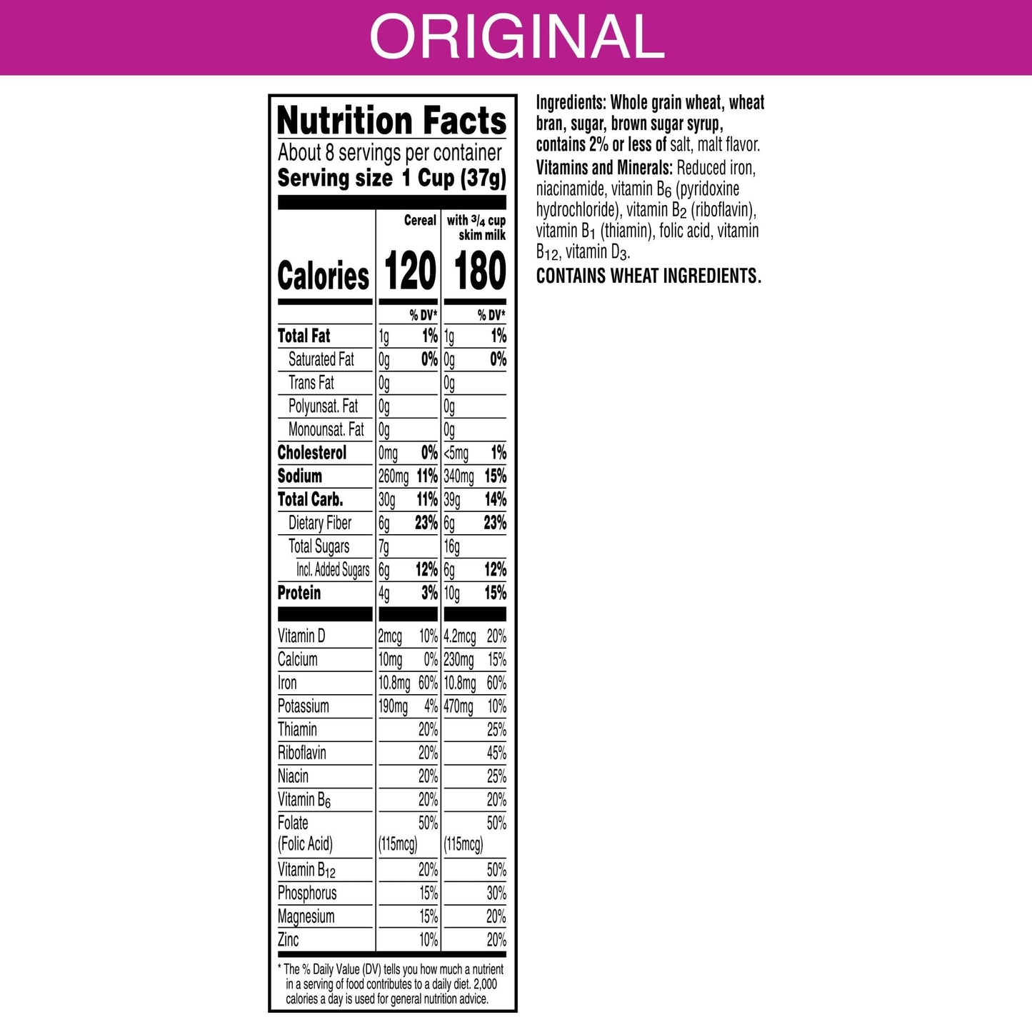 Kellogg'S Complete Bran Breakfast Cereal, Fiber Cereal, Family Breakfast, Original, 11.6Oz Box (1 Box)