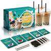 Fusion Select 5 Packs Authentic Tea Flavors Sakura, Lavender, Rose, Thai Tea, Original Milk Tea Boba Tea Kit Extra Rich Flavor B