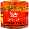Chili Crisp (medium spicy) chilli crisp oil without the oil . Crispy chili crunch with garlic, onion. For ramen toppings, salad