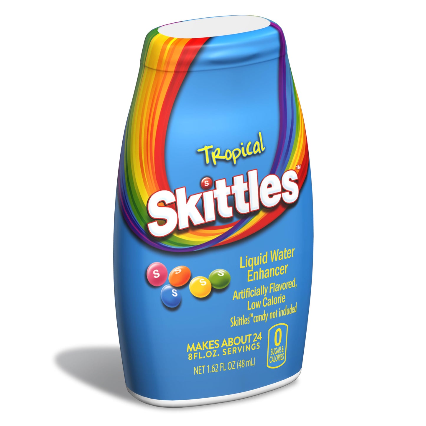 SINGLES TO GO! Skittles Singles To Go Liquid Water Enhancer, 1.62 Fl Oz, Low Calorie, Zero Sugar Drink Mix, Tropical Flavor