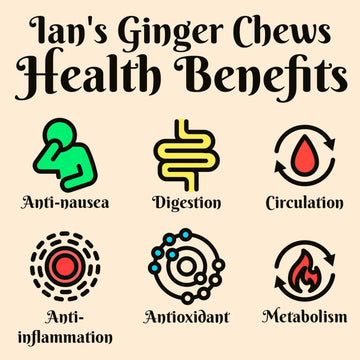 IANs Crystallized Ginger Pieces (12oz) - Candied Ginger Chews for Nausea, Snacking & Baking - Healthy Snacks