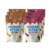 Muddy Bites Waffle Cone Snacks Bite Sized Filled Cone Bites for Snack or Dessert, Milk & Double Fudge, Made with Cane Sugar, Kos