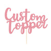 Personalized Cake Topper Birthday Cake Toppers 11 Colours Wedding Cake Topper With Any Text Numbers Double Sided Glitter Cake Decoration For Anniversary Baby Shower(Baby Pink)