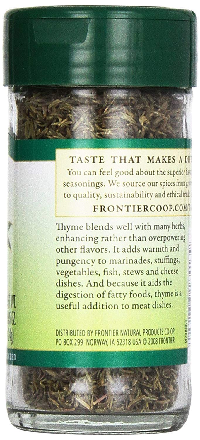 Frontier Thyme Leaf Cut And Sifted, 0.85-Ounce Bottle