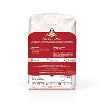 Josef Marc Classic Red Velvet Cake Premix, 2Lbs (907 Grams) - Red Velvet Cake Mix Powder | Formulated In Switzerland.