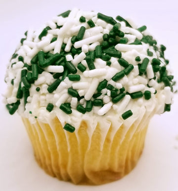 Ncs Green And White Edible Jimmies Sprinkles, 8 Ounces - Great For Cupcakes, Cookies, Cakes, Cakes Pops, Donuts