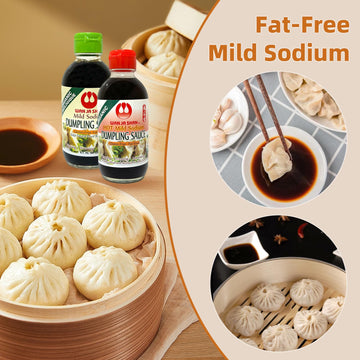 Wan Ja Shan Organic Dumpling Sauce, Gluten Free, Fat Free, Mild Sodium, 6.7 Fl Oz, Pack of 2, Made in USA