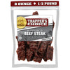 Old Trapper, Trappers Choice Peppered Kippered Steak, Eight-Ounce Individual Package, Spicy Meat Snacks, 11 Grams of Protein an