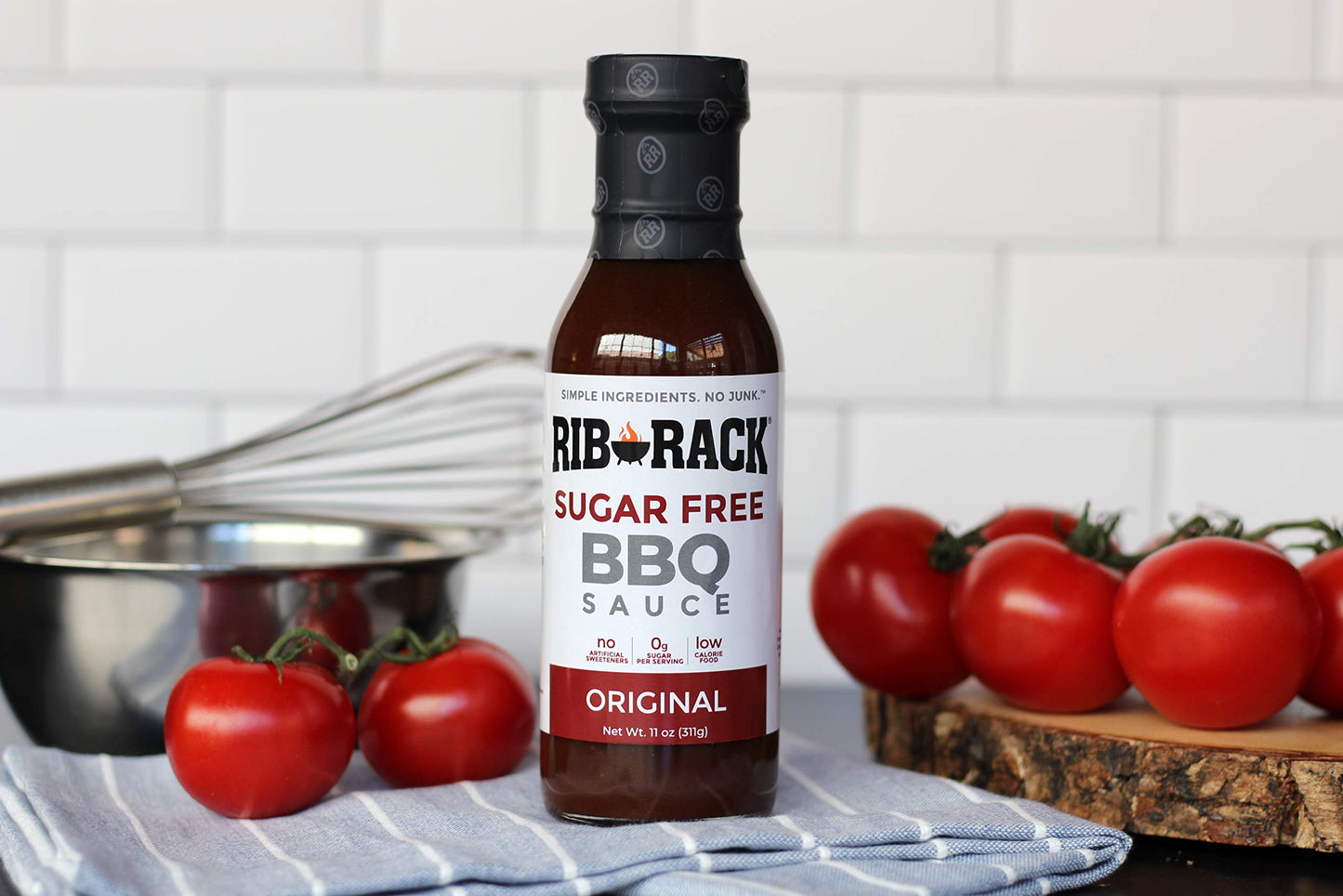 Rib Rack Original Sugar Free BBQ Sauce 11 oz (4 pack)