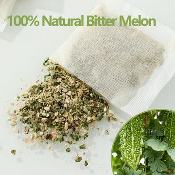 ULTHMOK Bitter Melon Tea Bags, 100% Pure, Caffeine-Free, 100 Count